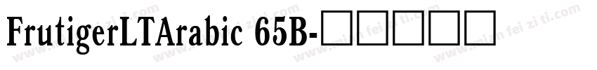 FrutigerLTArabic 65B字体转换